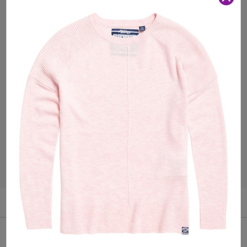 Superdry pink cashmere wool blend sweater